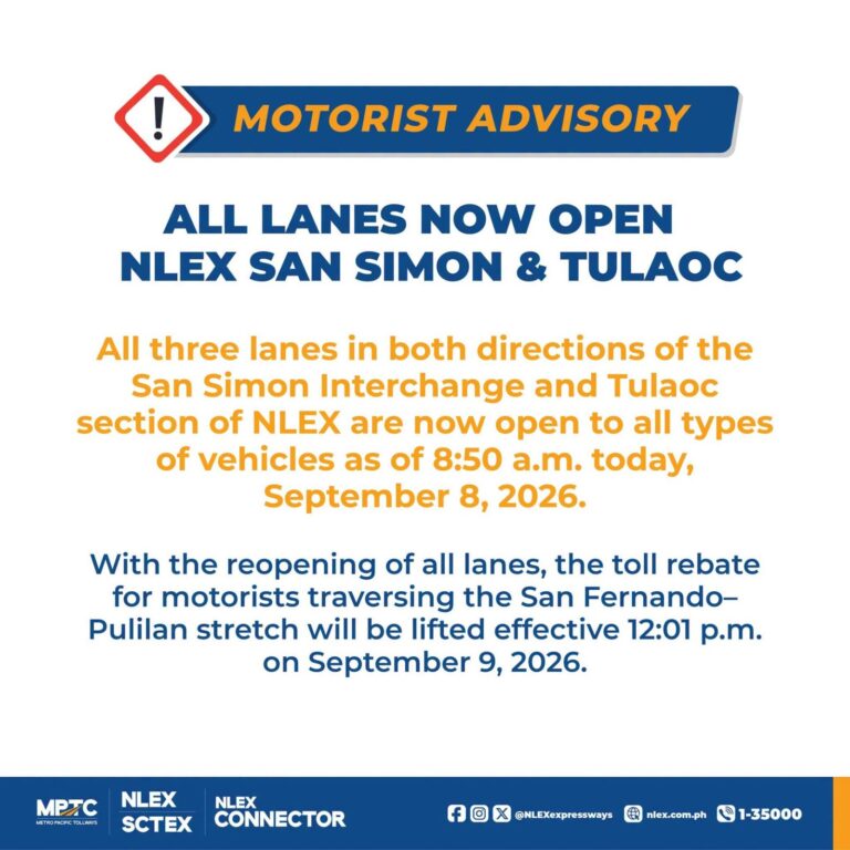 all-lanes-now-open-in-nlex-san-simon,-tulaoc